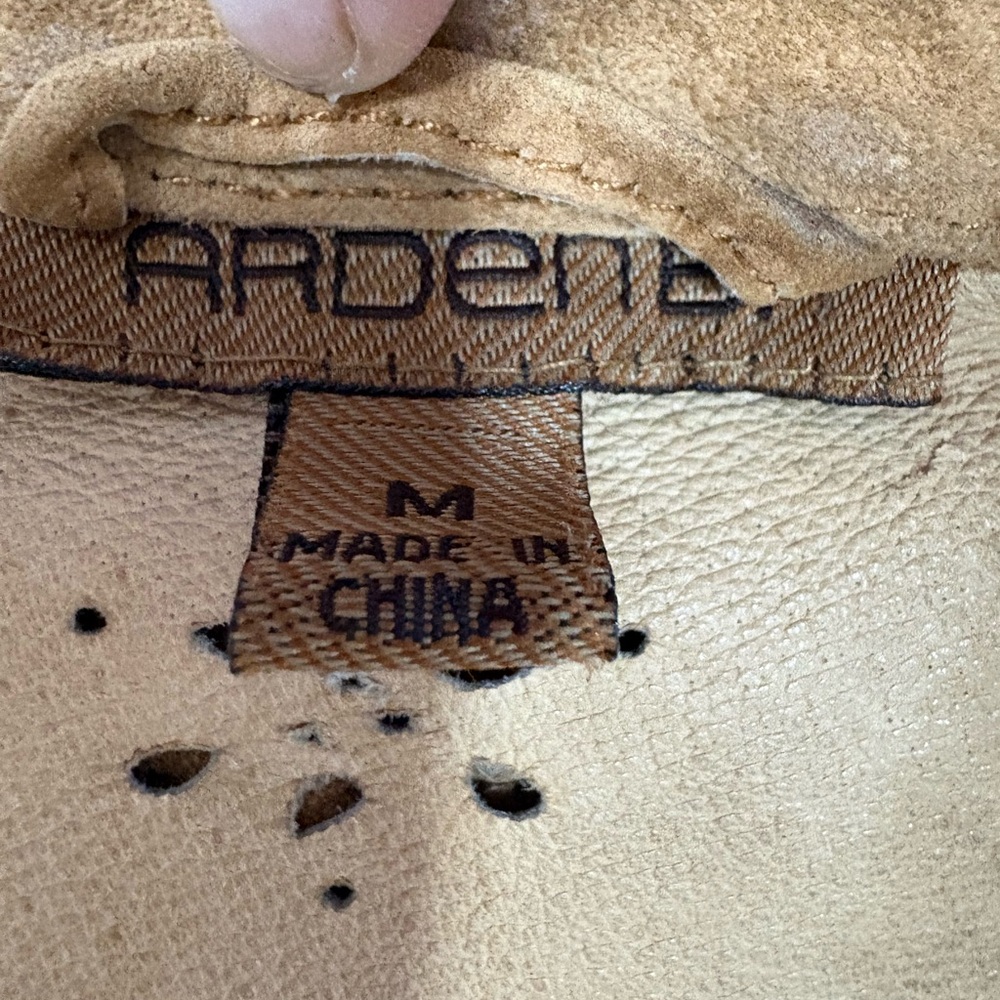 Tan Leather Women's Coat - Picture 14 of 16